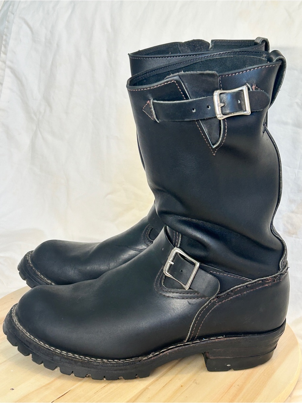 Wesco Men's Boss Black Leather Engineer Boots 9.5E